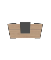 Resepsjonsdisk Grå/Eik - 240 cm