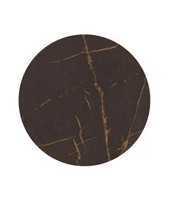 Laminat bordplate, black copper marble Ø80