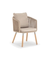 Bahamas Armstol, Beige/ champagne, Teak ben
