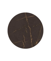 Laminat bordplate, black copper marble Ø60