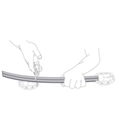 Tilkoblingslist/strømskinne 1m - EASY CLIP, OUTLET
