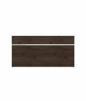 Resepsjonsdisk Valnøtt/Sort - 200 cm