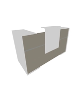 Resepsjonsdisk Hvit/Beige - 200 cm