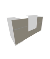 Resepsjonsdisk Hvit/beige - 220 cm