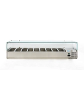 Garnityrkjøler med glasstopp 9xGN1/4