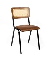 Susy stol, cane rygg, polstret sete Rusty 402
