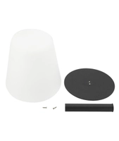 Oppladbar bordlampe m/tavle