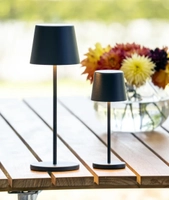 Vance 7888 oppladbar bordlampe, sort
