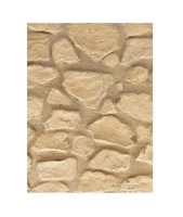Veggpanel, gammel flintstein, hvit castilian - 1,32 x 3,30 m