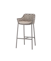 Panama Barstol, Beige ben/ beige brown flett, beige pute