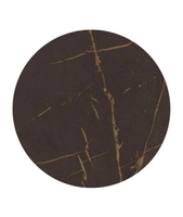 Laminat bordplate, black copper marble Ø117