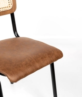 Susy stol, cane rygg, polstret sete Rusty 402