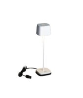 Capri 7829 oppladbar bordlampe, hvit
