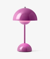 Flowerpot VP9 oppladbard bordlampe, Tangy Pink