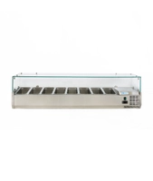 Garnityrkjøler med glasstopp 8xGN1/3