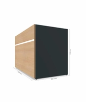 Resepsjonsdisk Eik/Norwegian Green - 160 cm