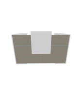 Resepsjonsdisk Hvit/Beige - 200 cm