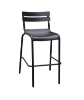 Promenade barstol aluminium, RAL 9005
