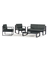 Capri sofagruppe m/ 2 seter og bord.antrasitt/dark grey olifin