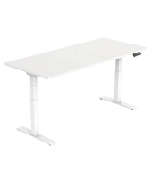 Hev/senk kontorpult, hvit, 180x80cm, komplett