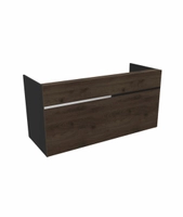 Resepsjonsdisk Valnøtt/Sort - 200 cm