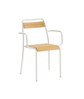 Iroko Wood Armstol Hvit