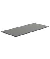 Bordplate, sort, 25mm, 200x80cm