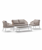 Kos2 Loungesett m/2 seter, hvit/beige