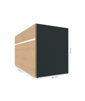 Resepsjonsdisk Eik/Norwegian Green - 180 cm
