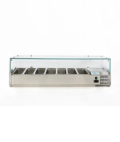 Garnityrkjøler med glasstopp 7xGN1/4
