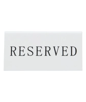 Bordskilt m/reserved tekst