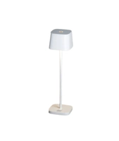 Capri 7829 oppladbar bordlampe, hvit