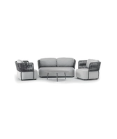 Soft set lounge sett - taupe/sort