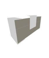 Resepsjonsdisk Hvit/beige - 240 cm