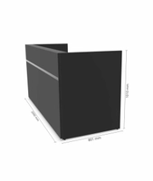 Resepsjonsdisk Graphite Grey - 200 cm