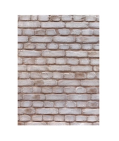 Veggpanel, teglstein, off-white - 1,27 x 3,29 m