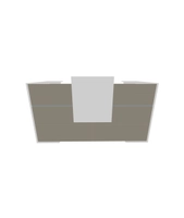 Resepsjonsdisk Hvit/beige - 220 cm