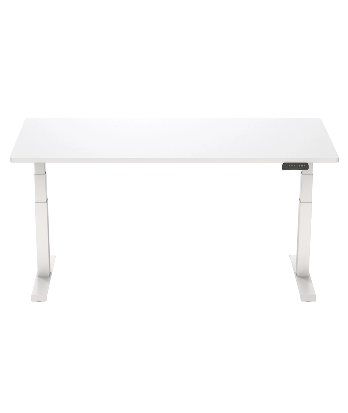 Hev/senk kontorpult, hvit, 180x80cm, komplett