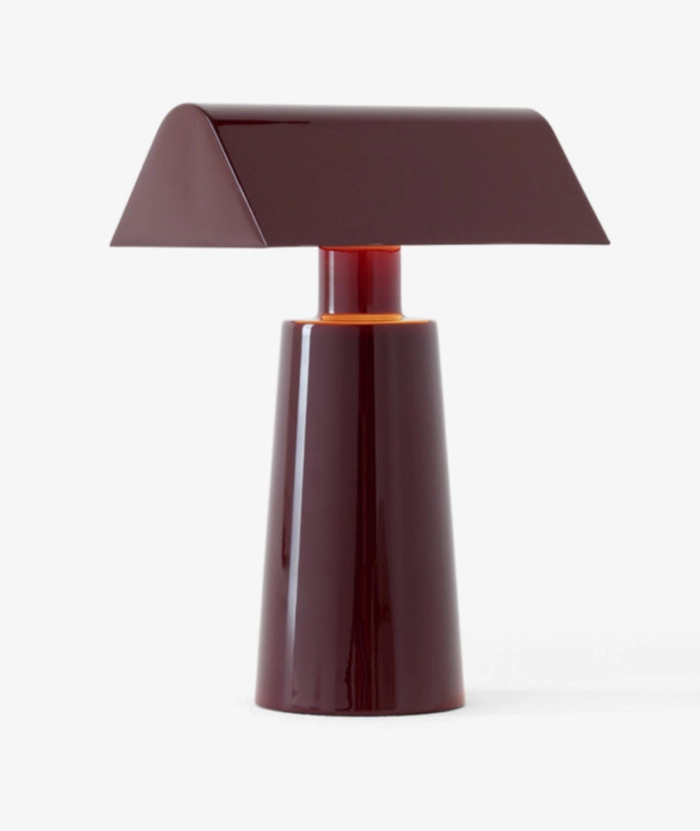 Caret MF1 oppladbar bordlampe, Dark Burgundy