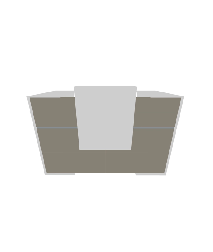 Resepsjonsdisk Hvit/Beige - 180 cm