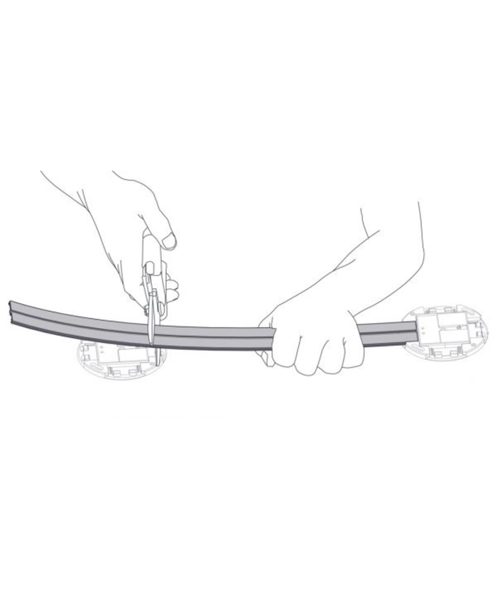 Tilkoblingslist/strømskinne 1m - EASY CLIP, OUTLET