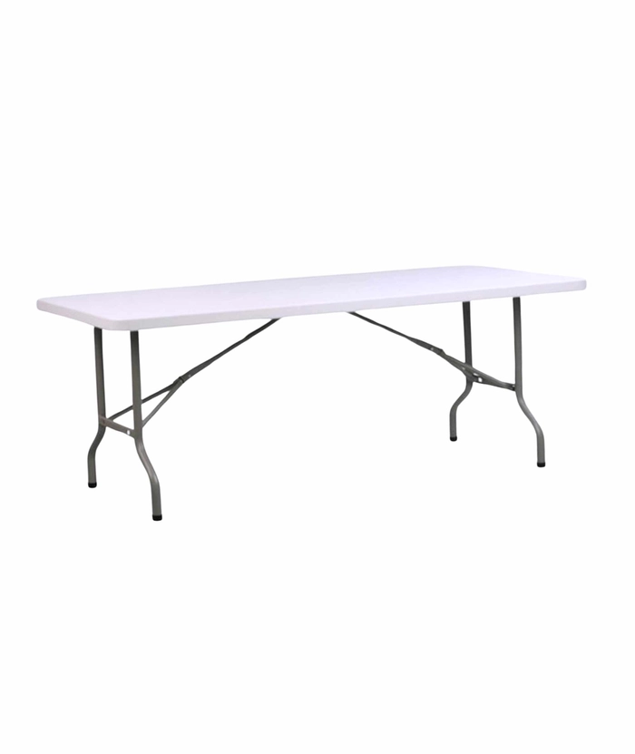 Bankettpakke 2, 152x76cm bord + 8 klappstoler