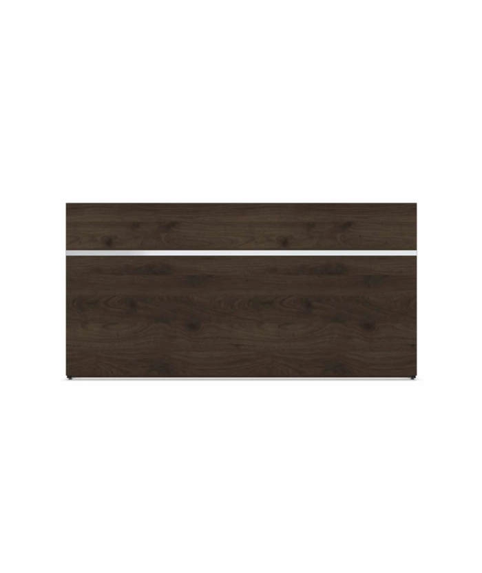 Resepsjonsdisk Valnøtt/Sort - 200 cm