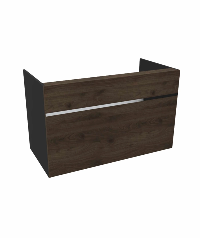 Resepsjonsdisk Valnøtt/Sort - 160 cm