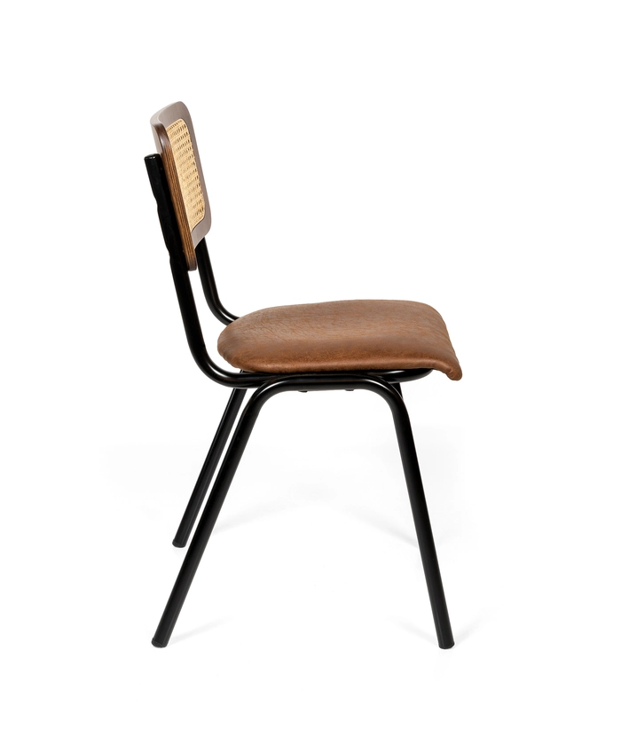 Susy stol, cane rygg, polstret sete Rusty 402