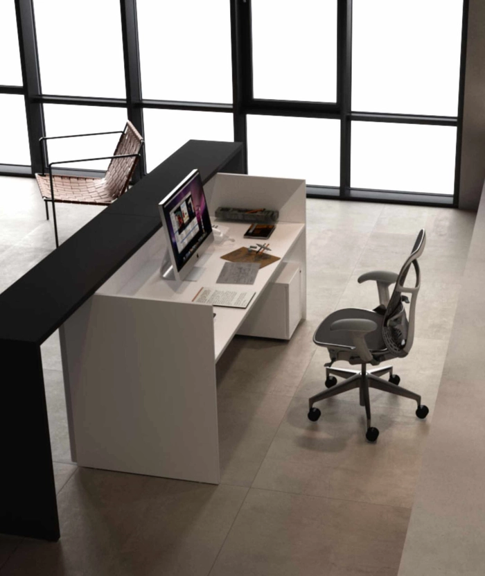 Resepsjonsdisk Graphite Grey - 200 cm