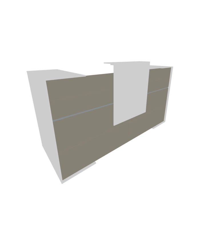 Resepsjonsdisk Hvit/beige - 220 cm