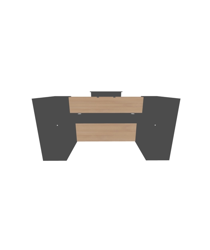 Resepsjonsdisk Grå/Eik - 240 cm