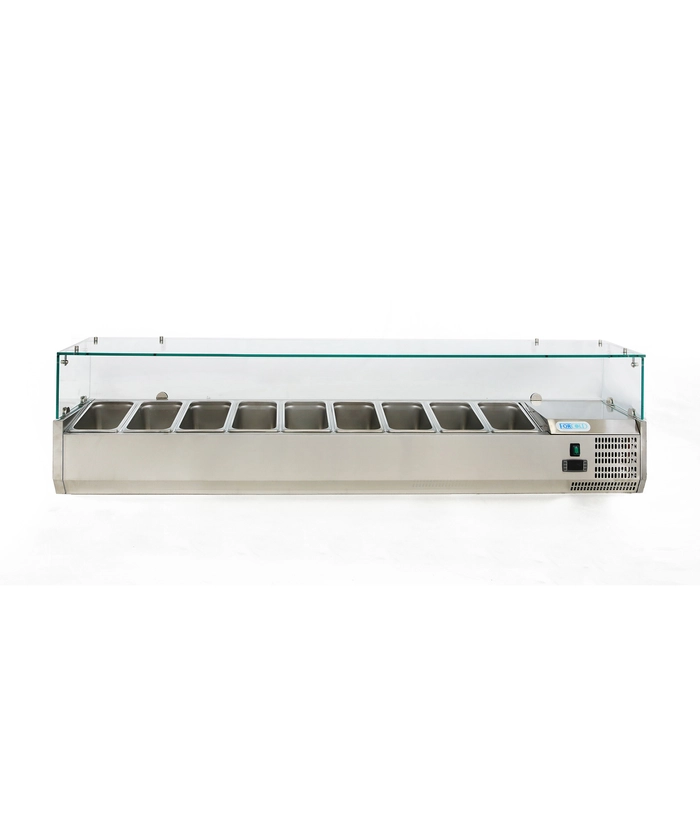 Garnityrkjøler med glasstopp 9xGN1/4