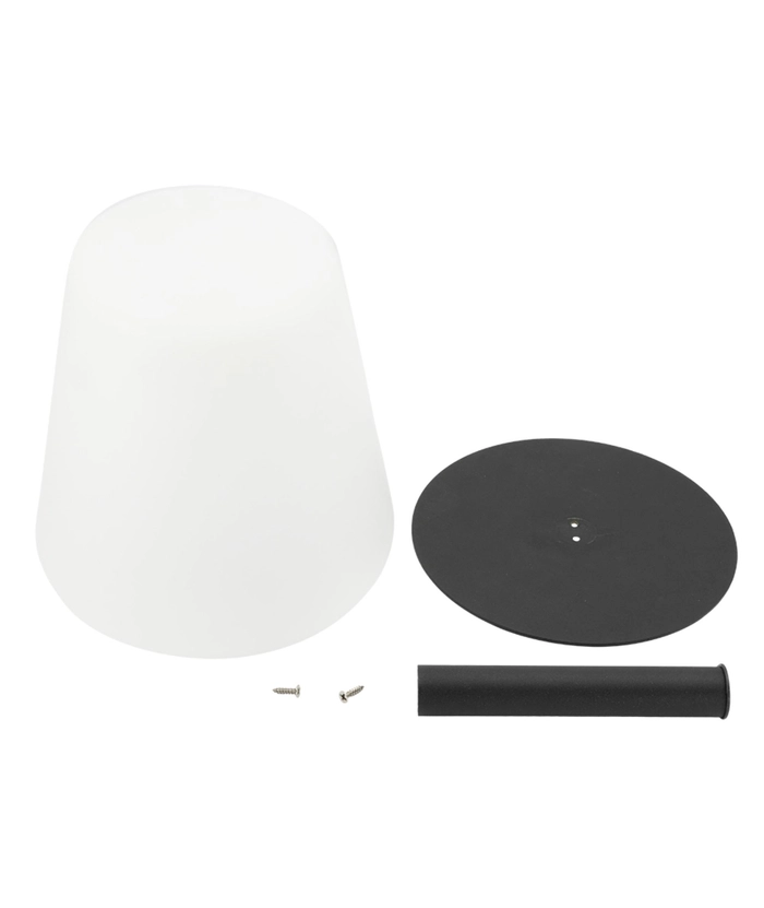Oppladbar bordlampe m/tavle